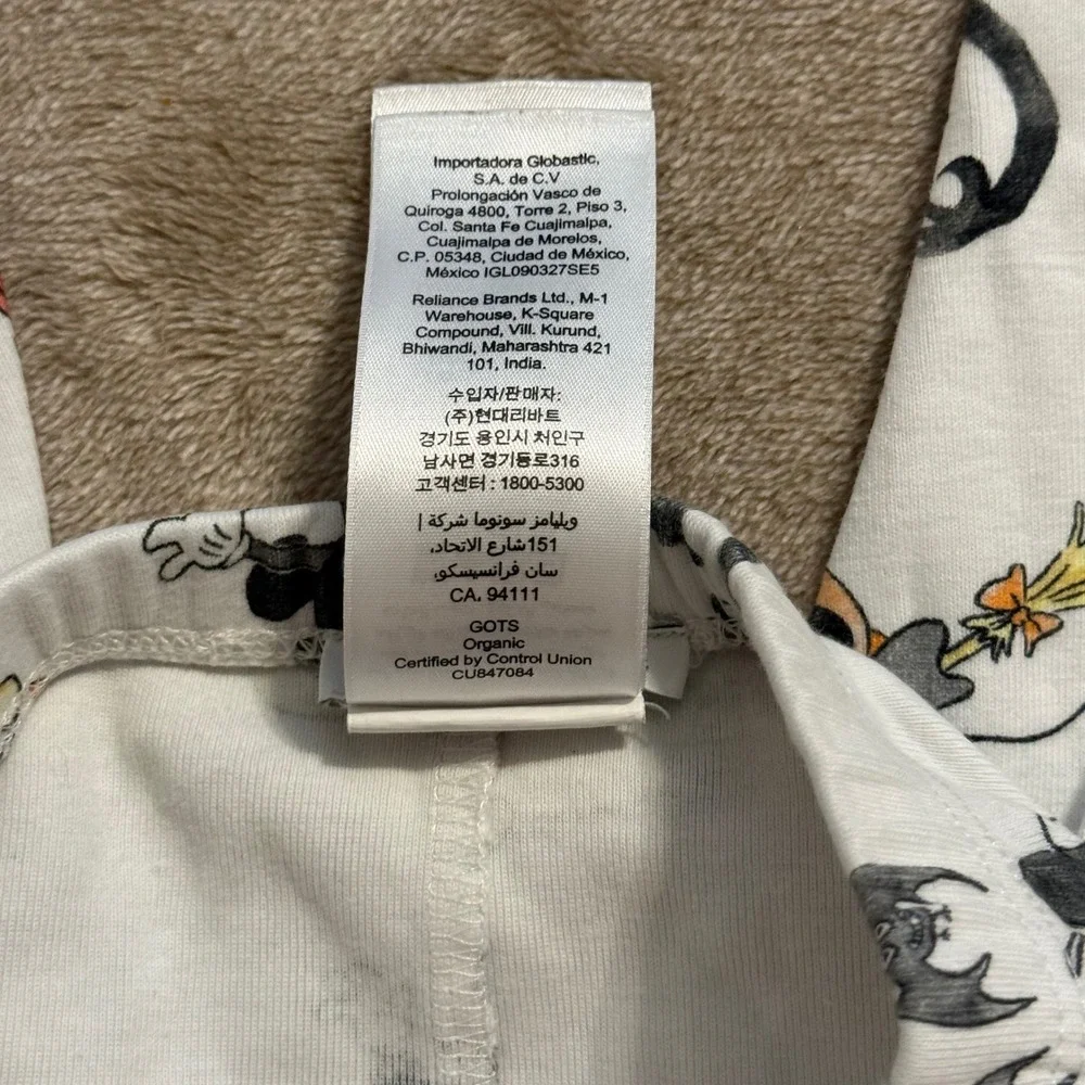 Pottery Barn Kids Disney Mickey Mouse Halloween Organic Cotton Pajamas 3T Set